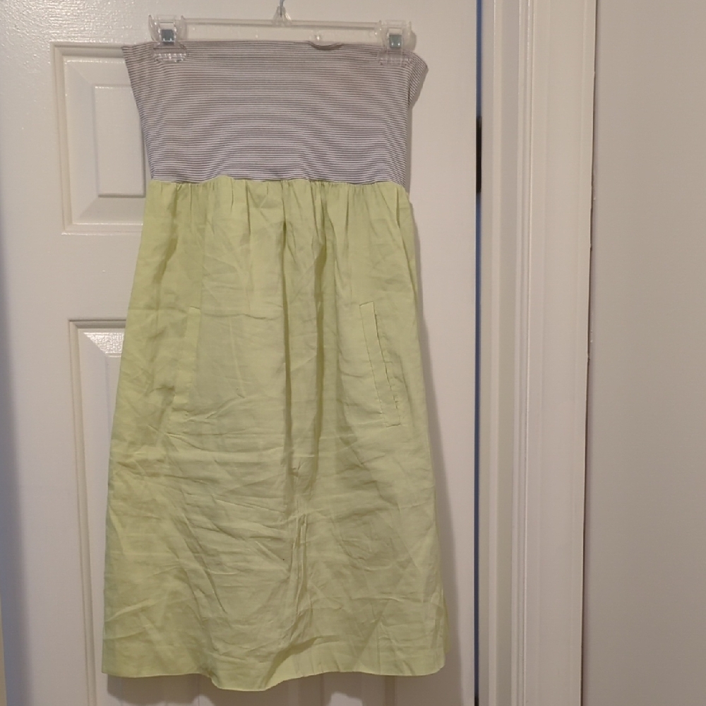 Theory Gray and Purple Strapless Sundress Casual